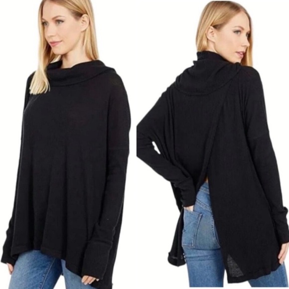 Free People Juicy Cowl Neck Oversized Tunic Top, 30” P2P NWT Size Small - Picture 3 of 11